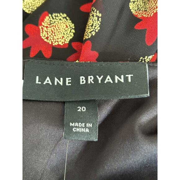 Lane Bryant Dress Womens Size 20 Multicolor Surplice Fitted Metallic Dot Midi - Picture 7 of 16